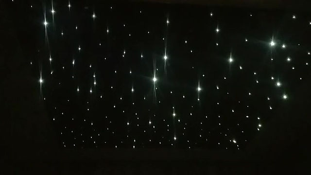 Stars on black ceiling